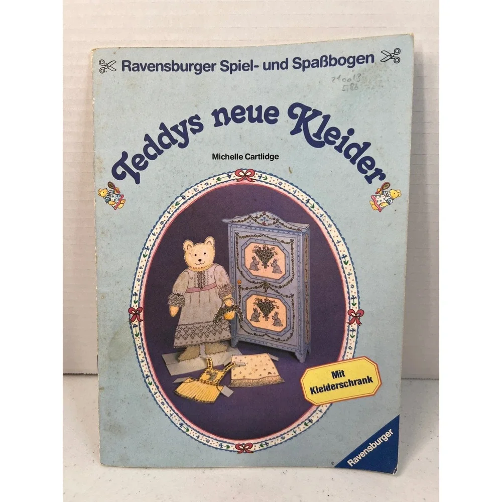 Vintage 1983 Ravensburger Teddys neue Kleider Paper Doll Book Michelle Cartlidge